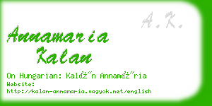 annamaria kalan business card